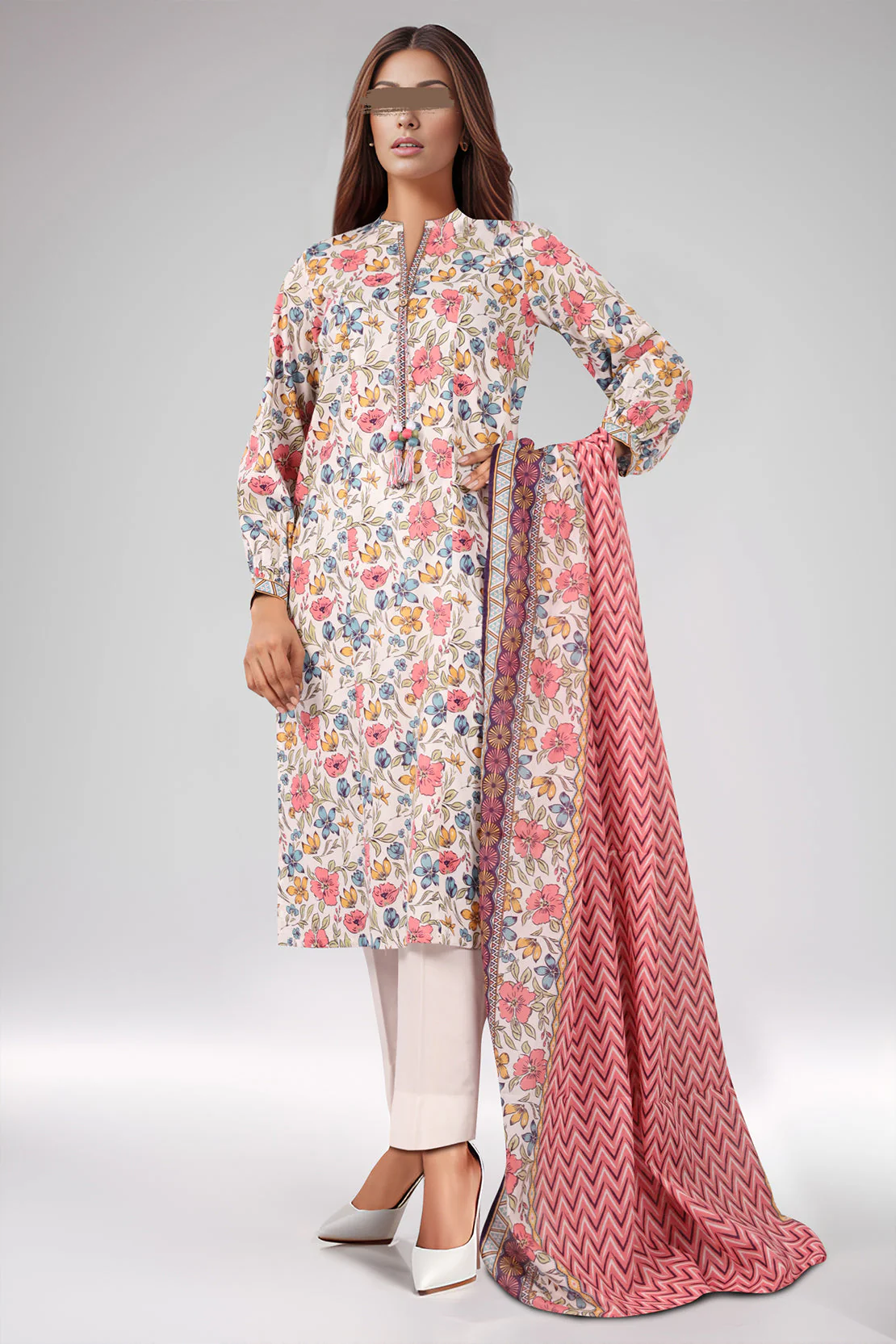 Unstitched Printed Lawn 3 Piece - Image 3