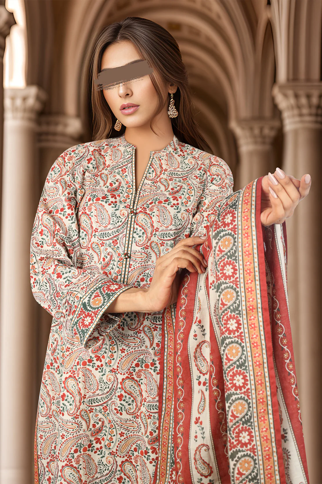 Unstitched Printed Lawn 3 Piece - Image 3