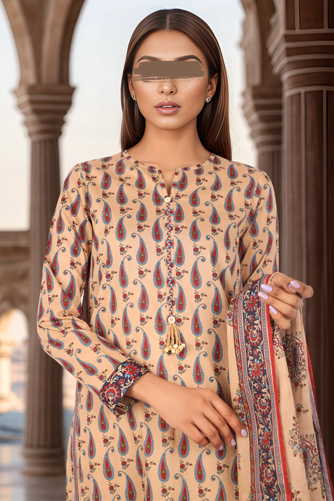 Unstitched Printed Lawn 3 Piece - Image 2