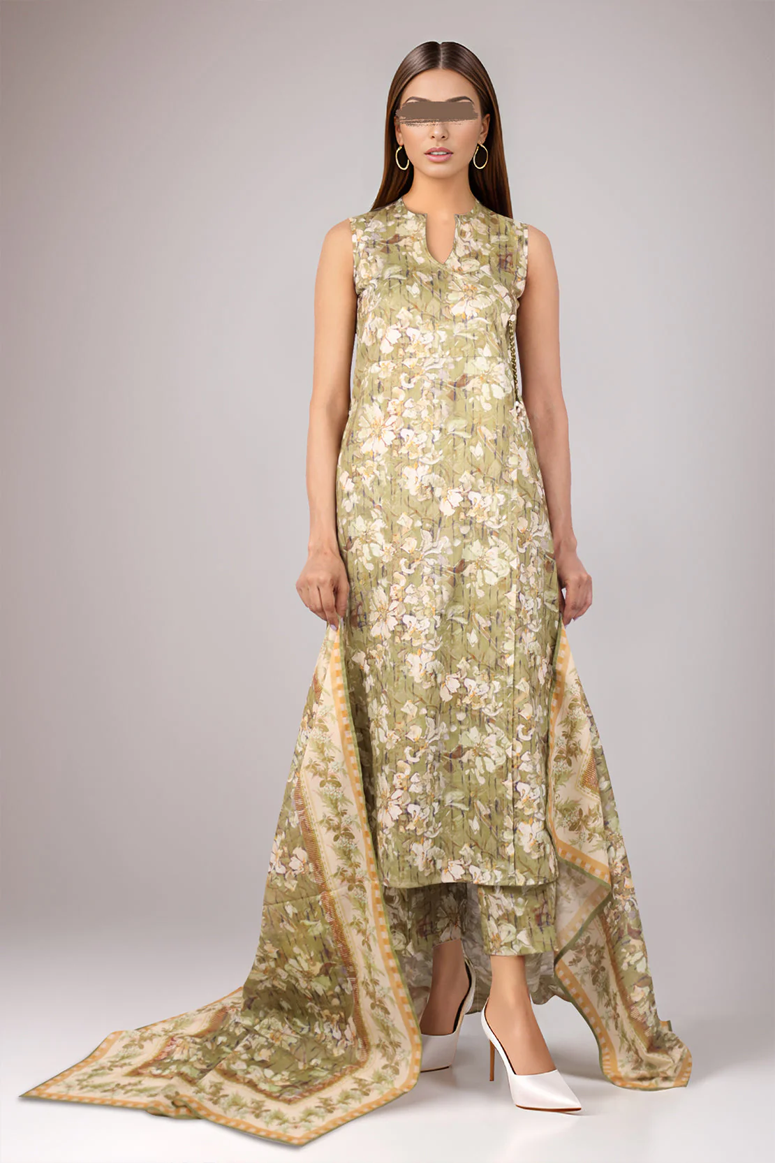 Unstitched Printed Lawn 3 Piece - Image 3