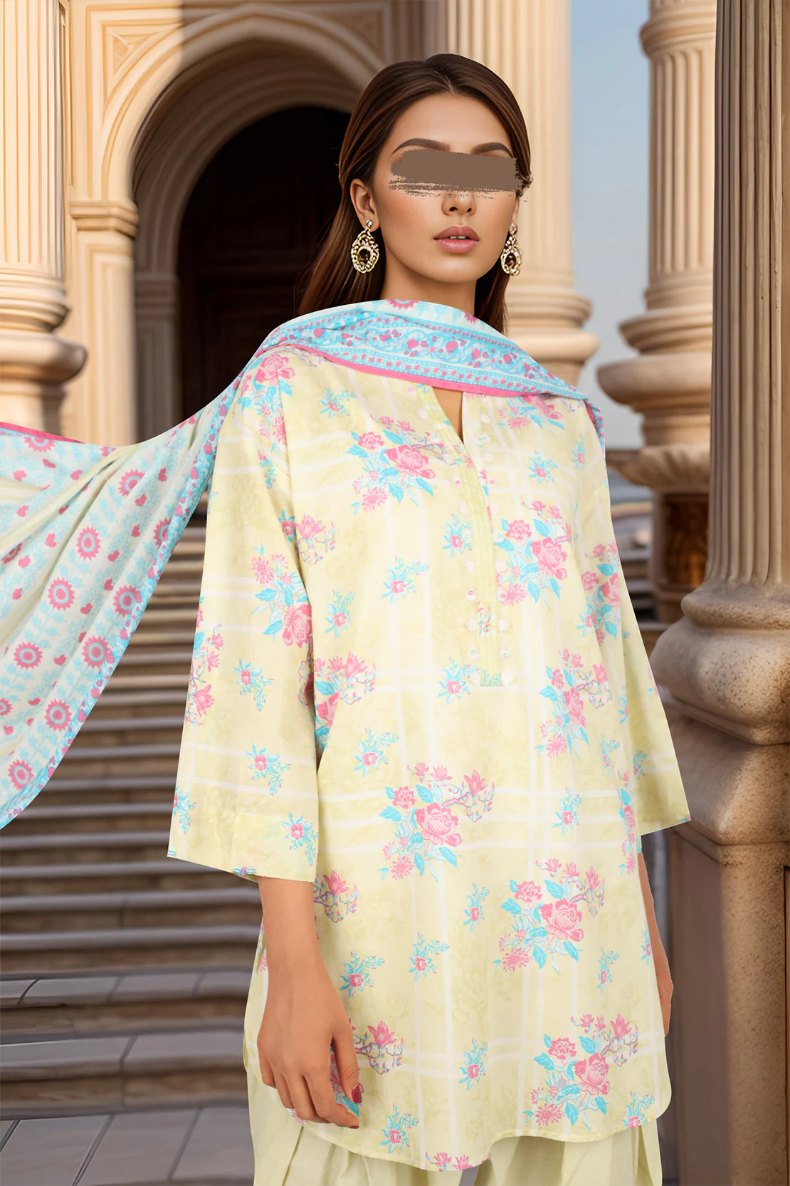 Unstitched Printed Lawn 3 Piece - Image 3