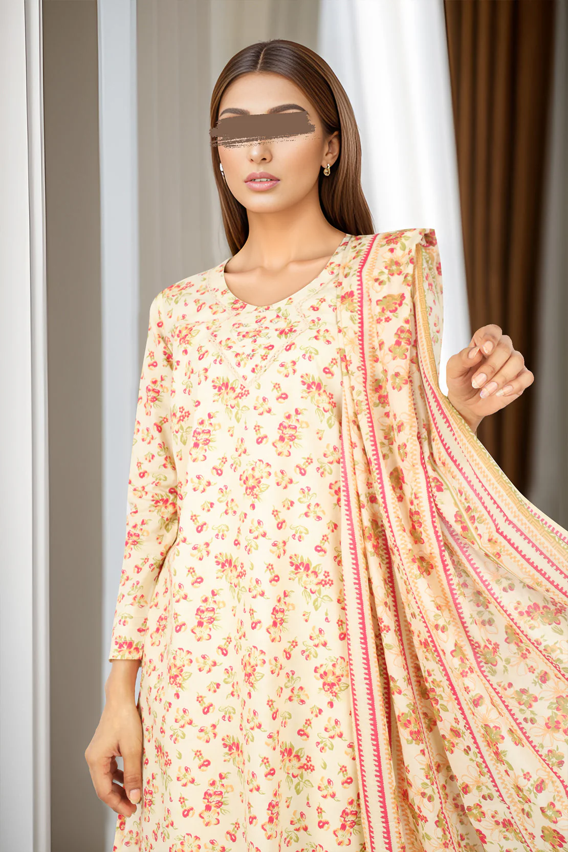 Unstitched Printed Lawn 3 Piece - Image 2