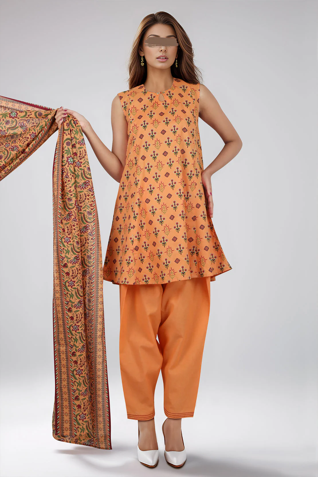Unstitched Printed Lawn 3 Piece - Image 2