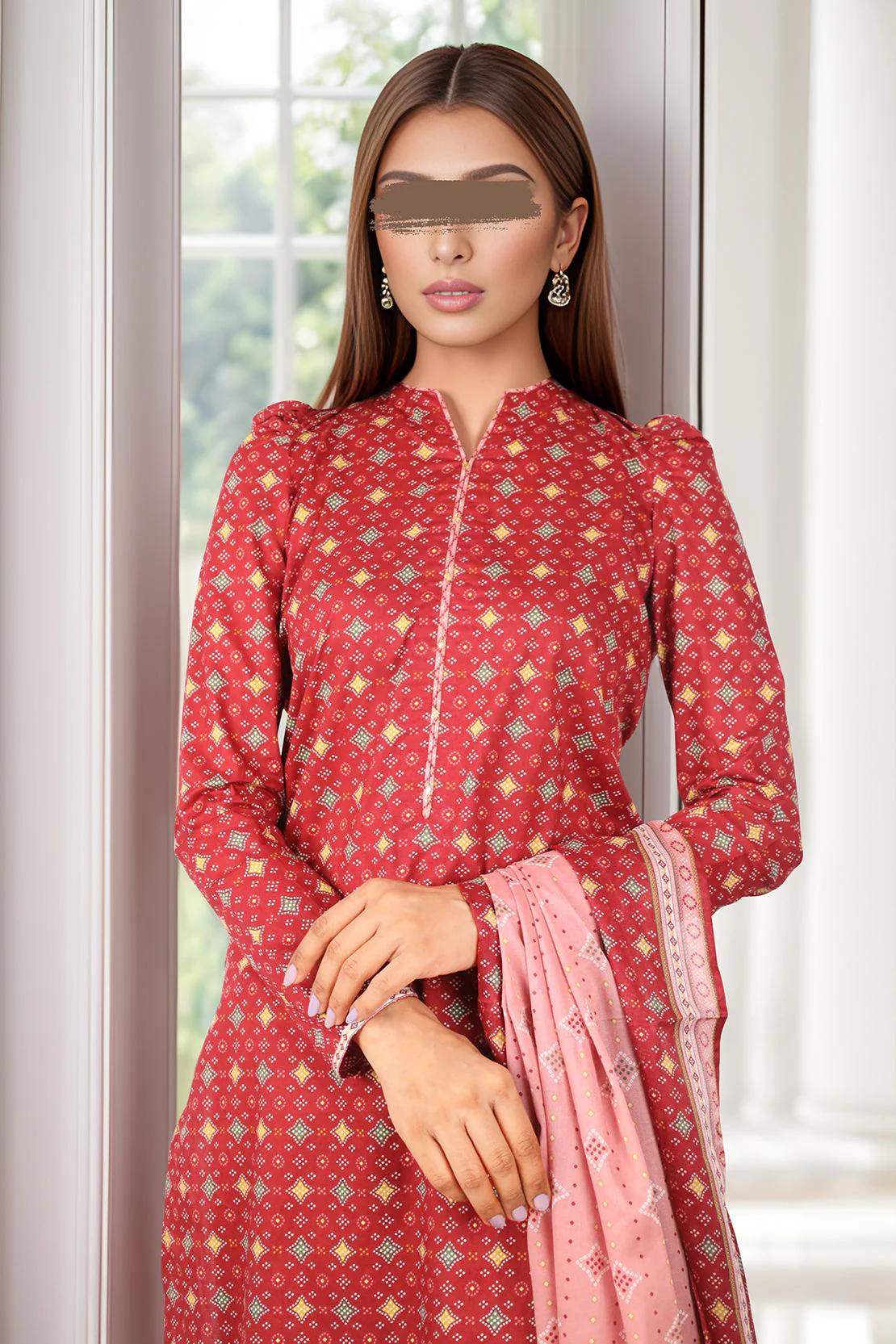 Unstitched Printed Lawn 3 Piece - Image 2