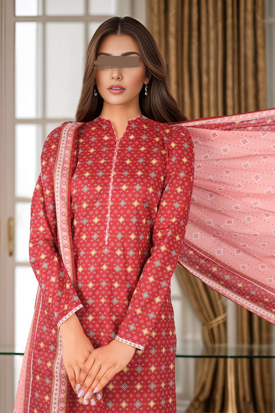 Unstitched Printed Lawn 3 Piece - Image 3
