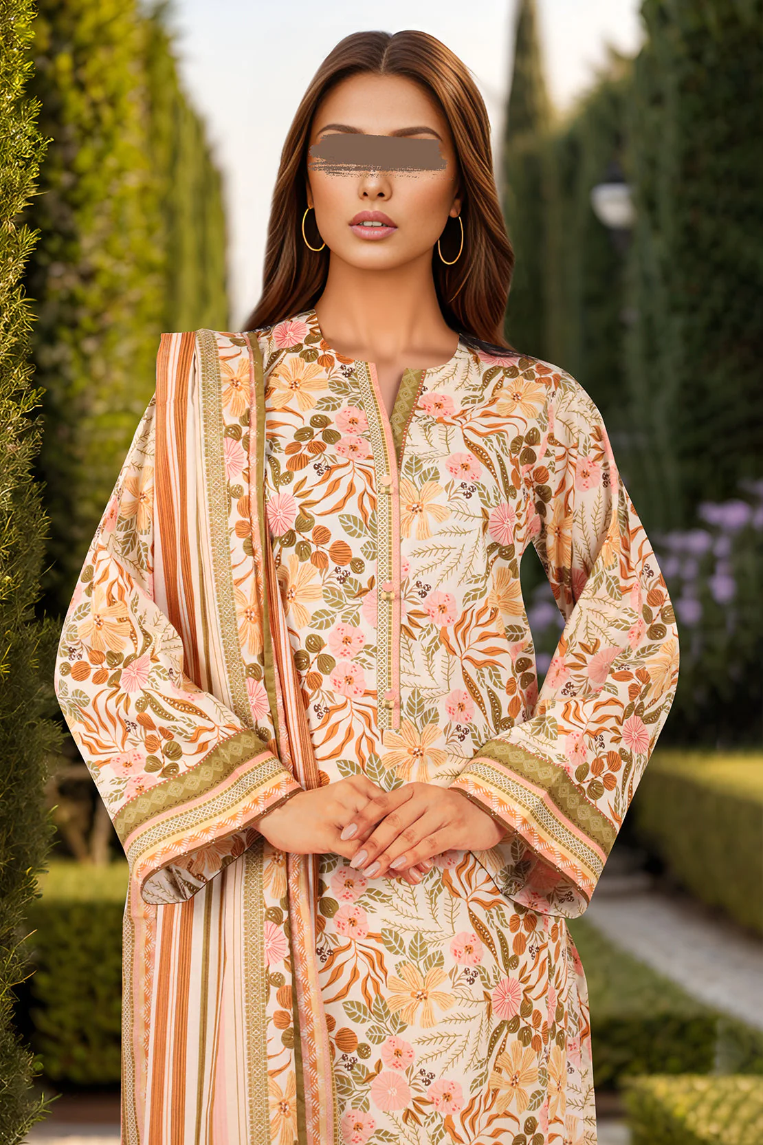 Unstitched Printed Lawn 3 Piece - Image 2