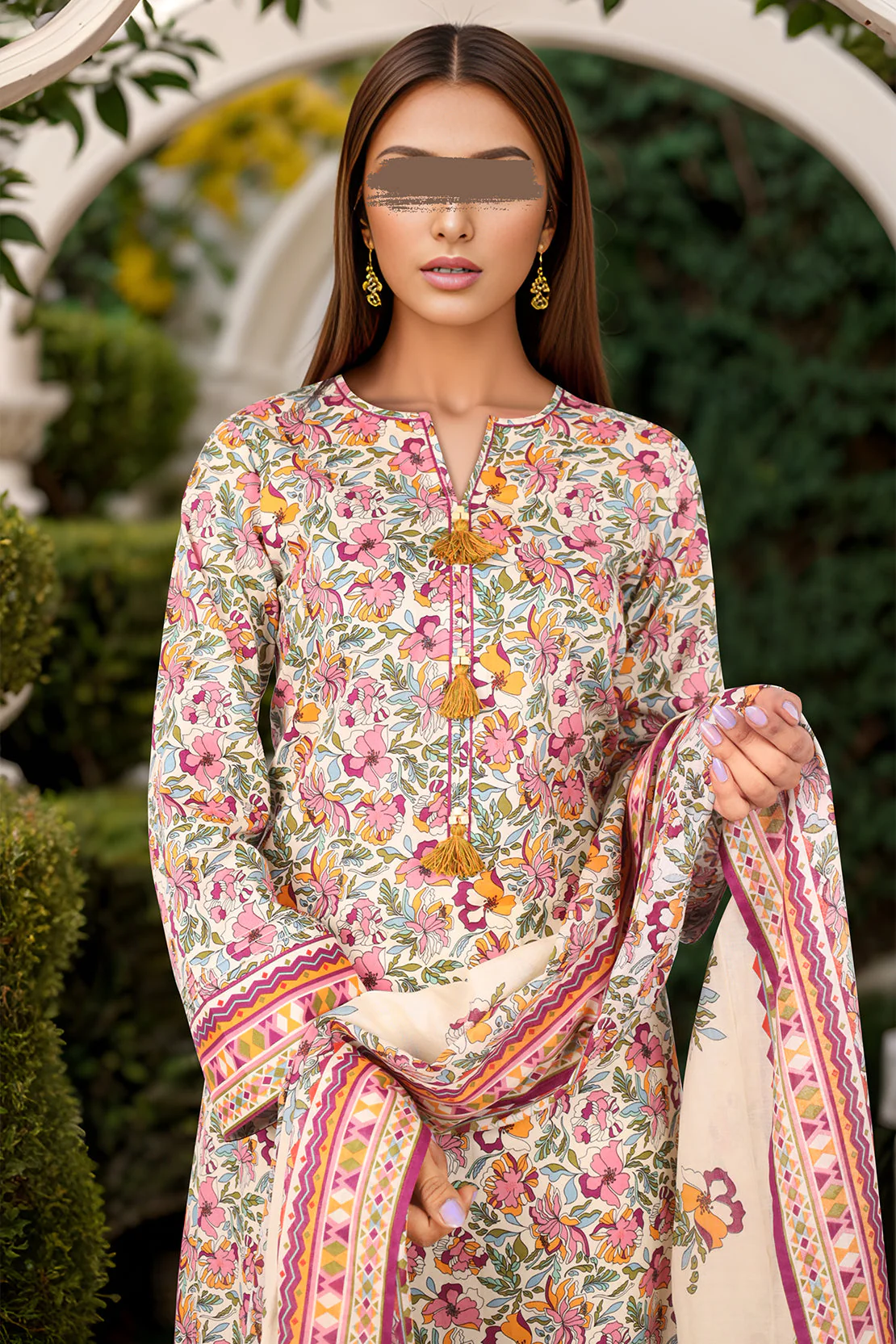 Unstitched Printed Lawn 3 Piece - Image 2