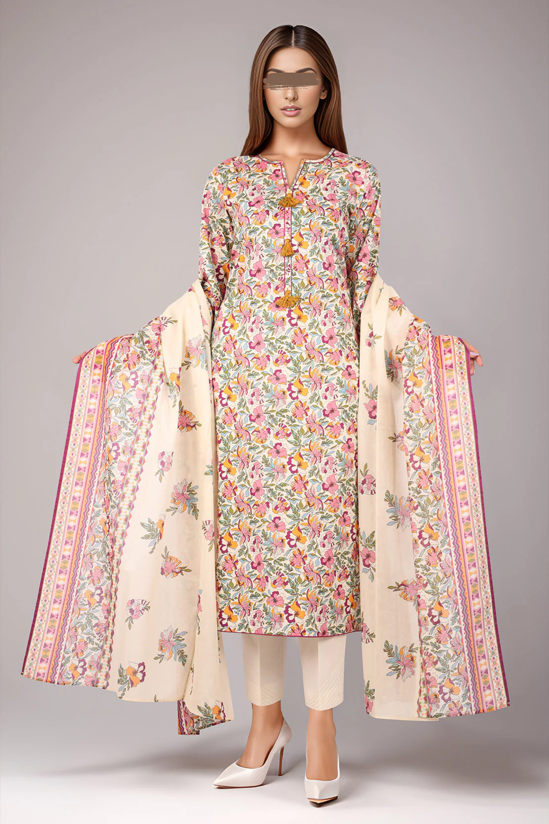 Unstitched Printed Lawn 3 Piece - Image 3