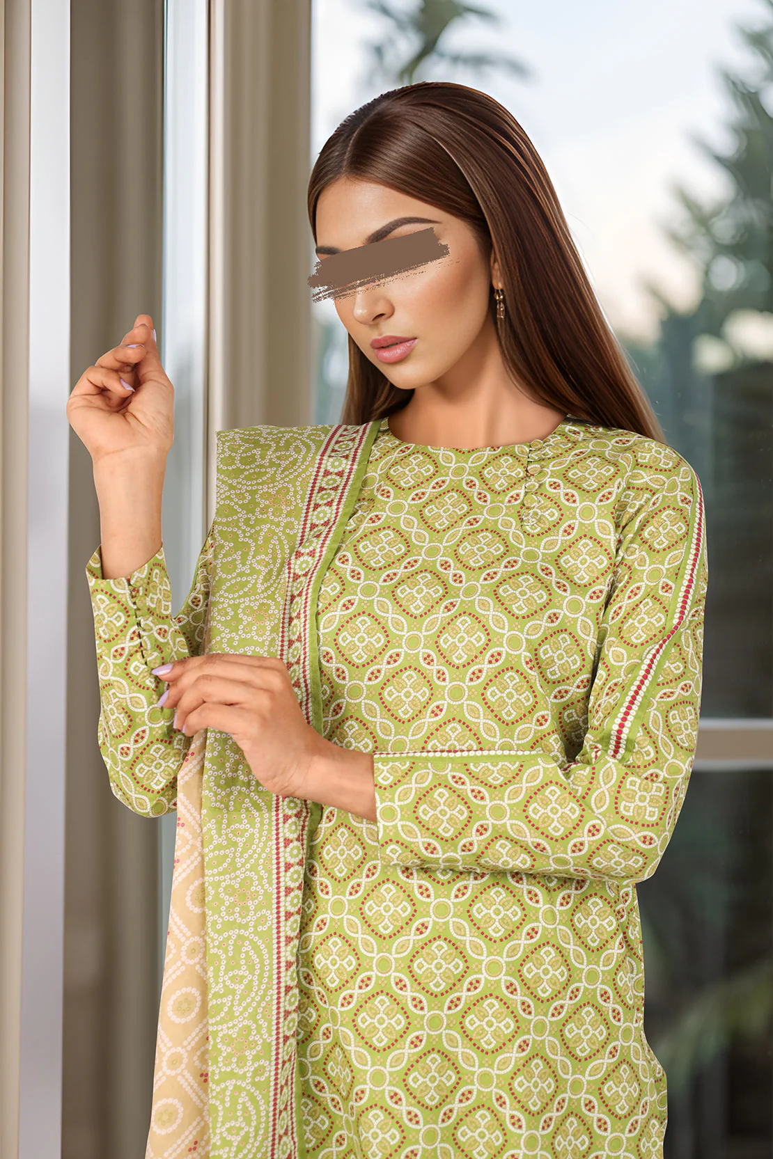 Unstitched Printed Lawn 3 Piece - Image 2