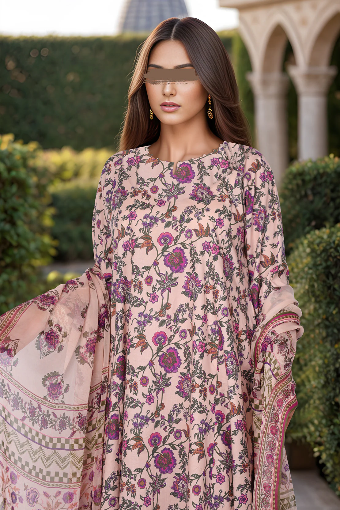 Unstitched Printed Lawn 3 Piece - Image 2