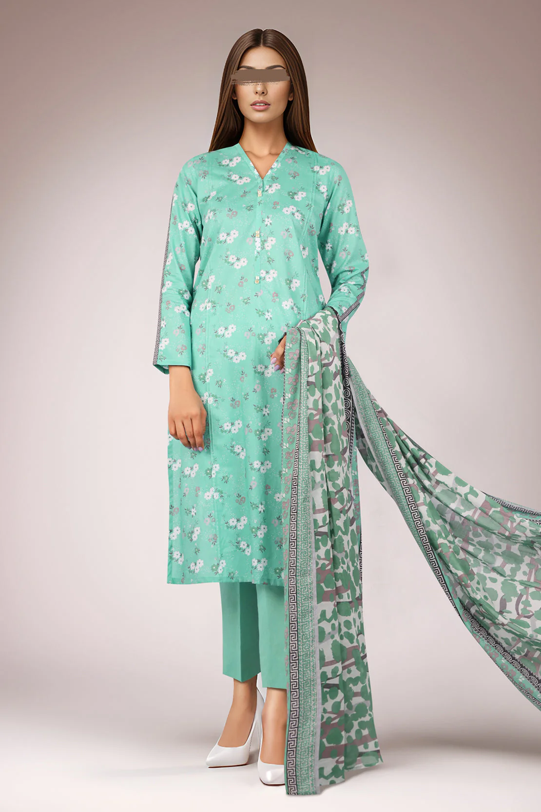 Unstitched Printed Lawn 3 Piece - Image 2
