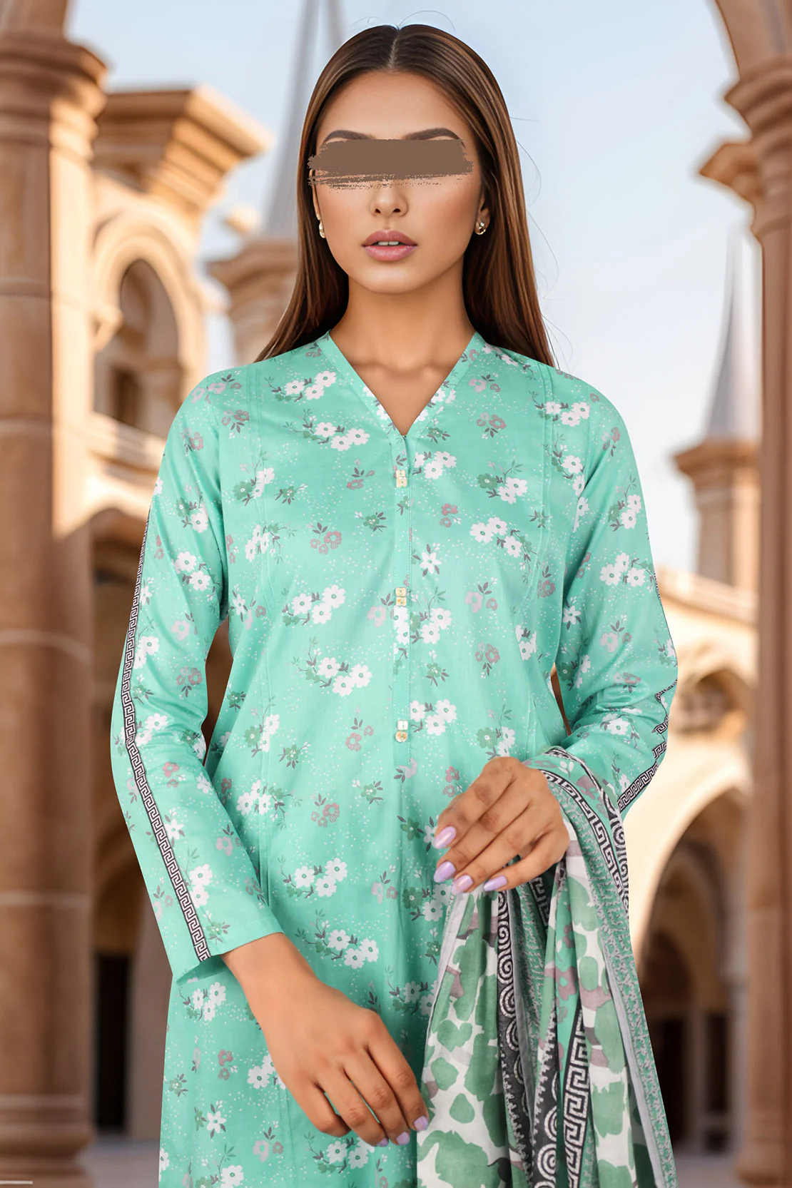 Unstitched Printed Lawn 3 Piece - Image 3