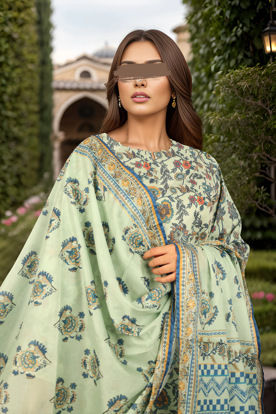 Unstitched Printed Lawn 3 Piece - Image 2