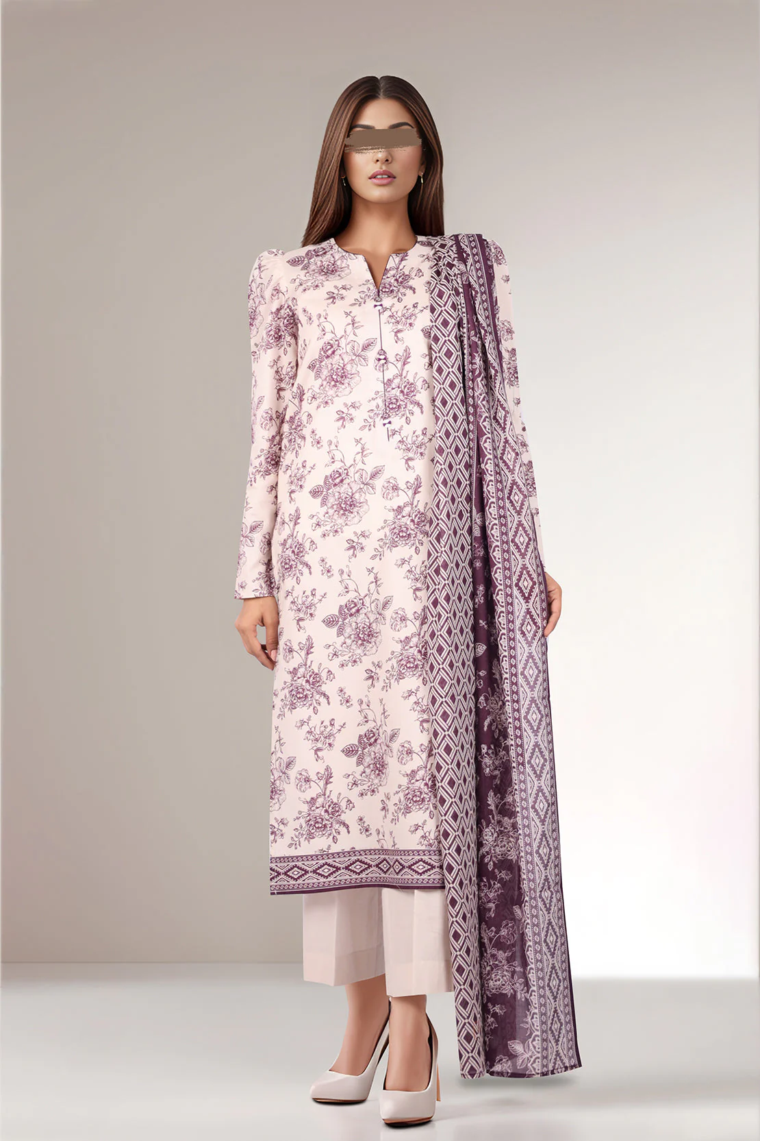 Unstitched Printed Cambric 3 Piece - Image 2