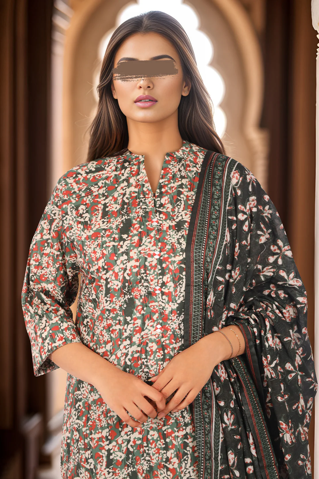 Unstitched Printed Lawn 3 Piece - Image 3