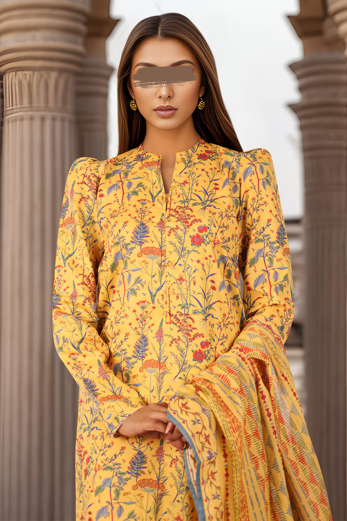 Unstitched Printed Lawn 3 Piece - Image 2