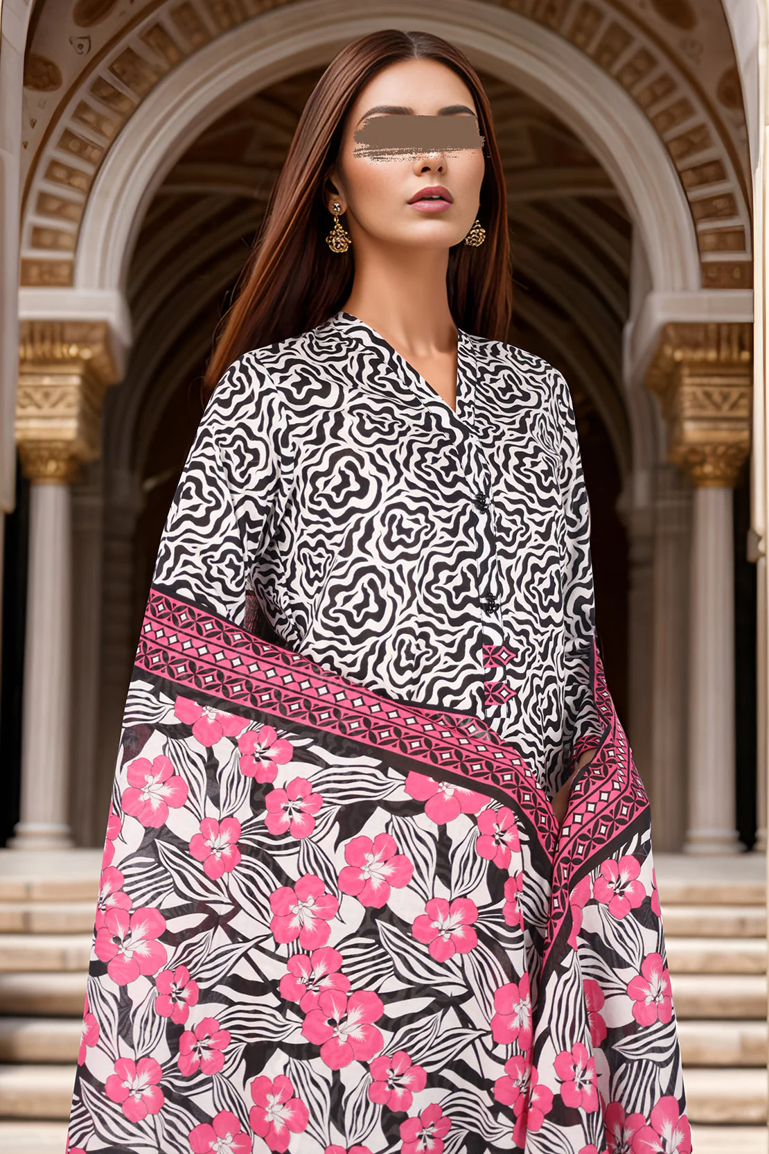 Unstitched Printed Lawn 3 Piece - Image 3