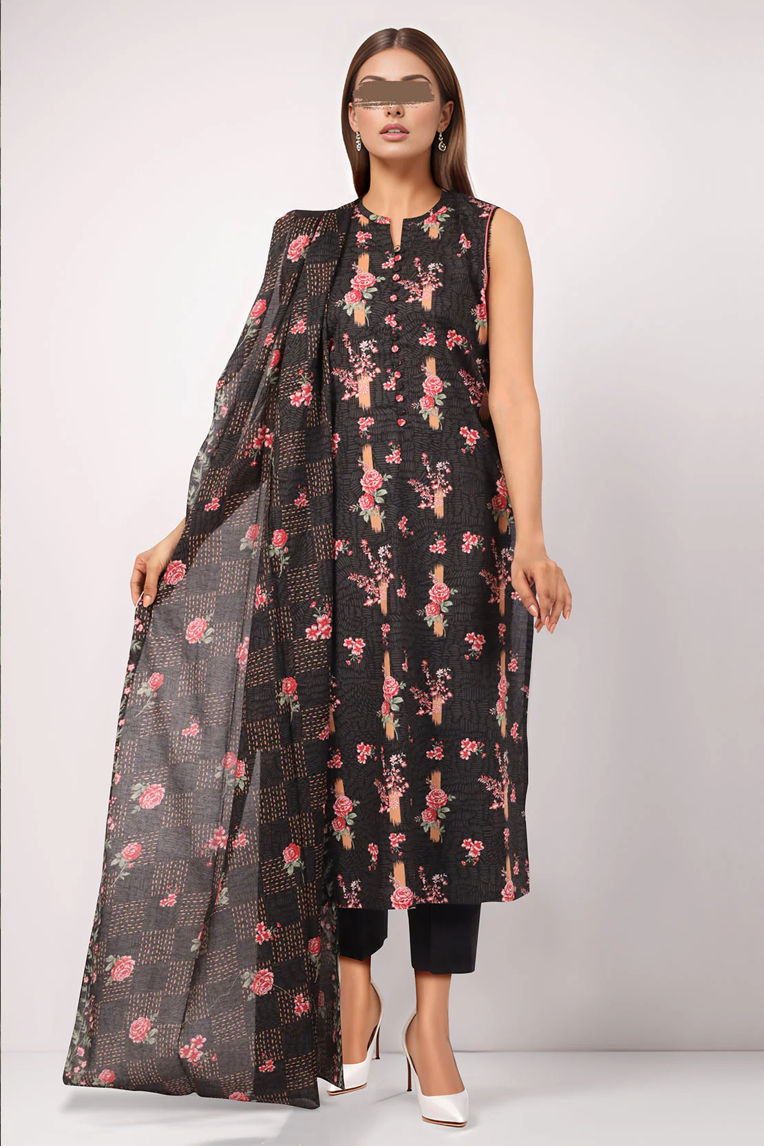 Unstitched Printed Lawn 3 Piece - Image 2