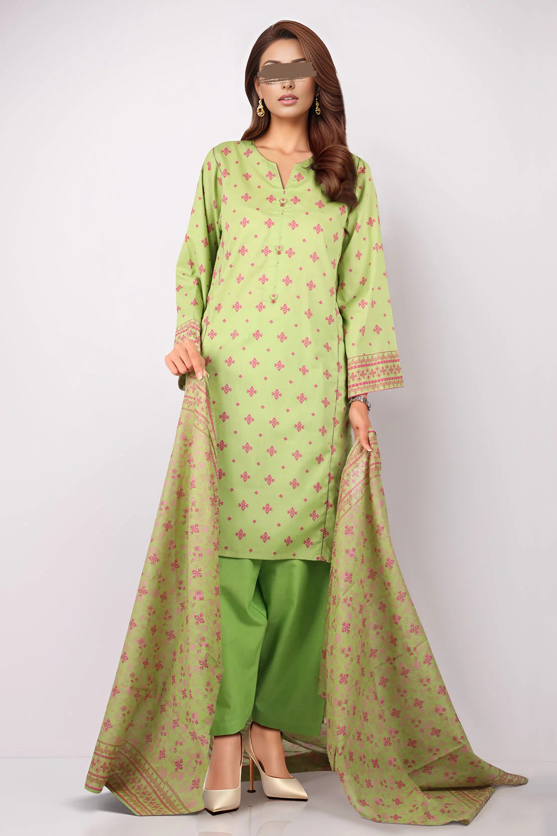 Unstitched Printed Lawn 3 Piece - Image 3