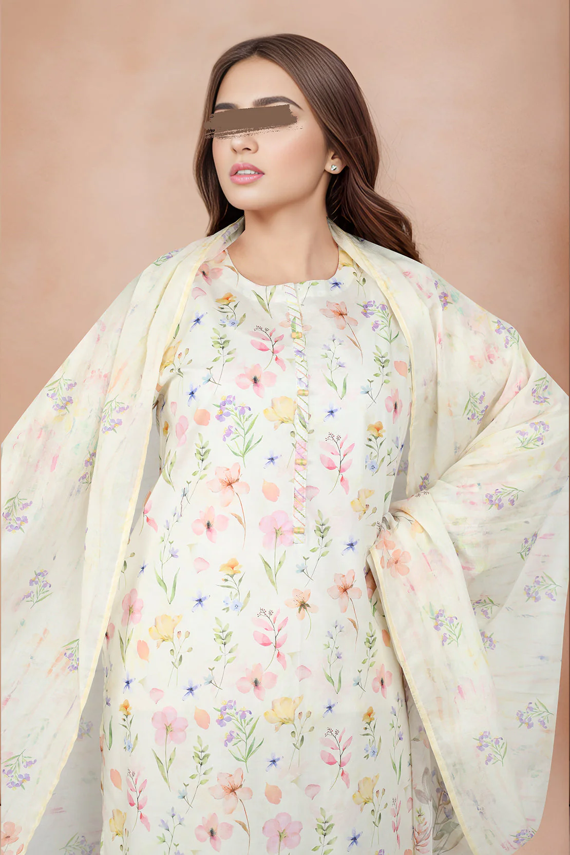 Unstitched Printed Lawn 3 Piece - Image 2