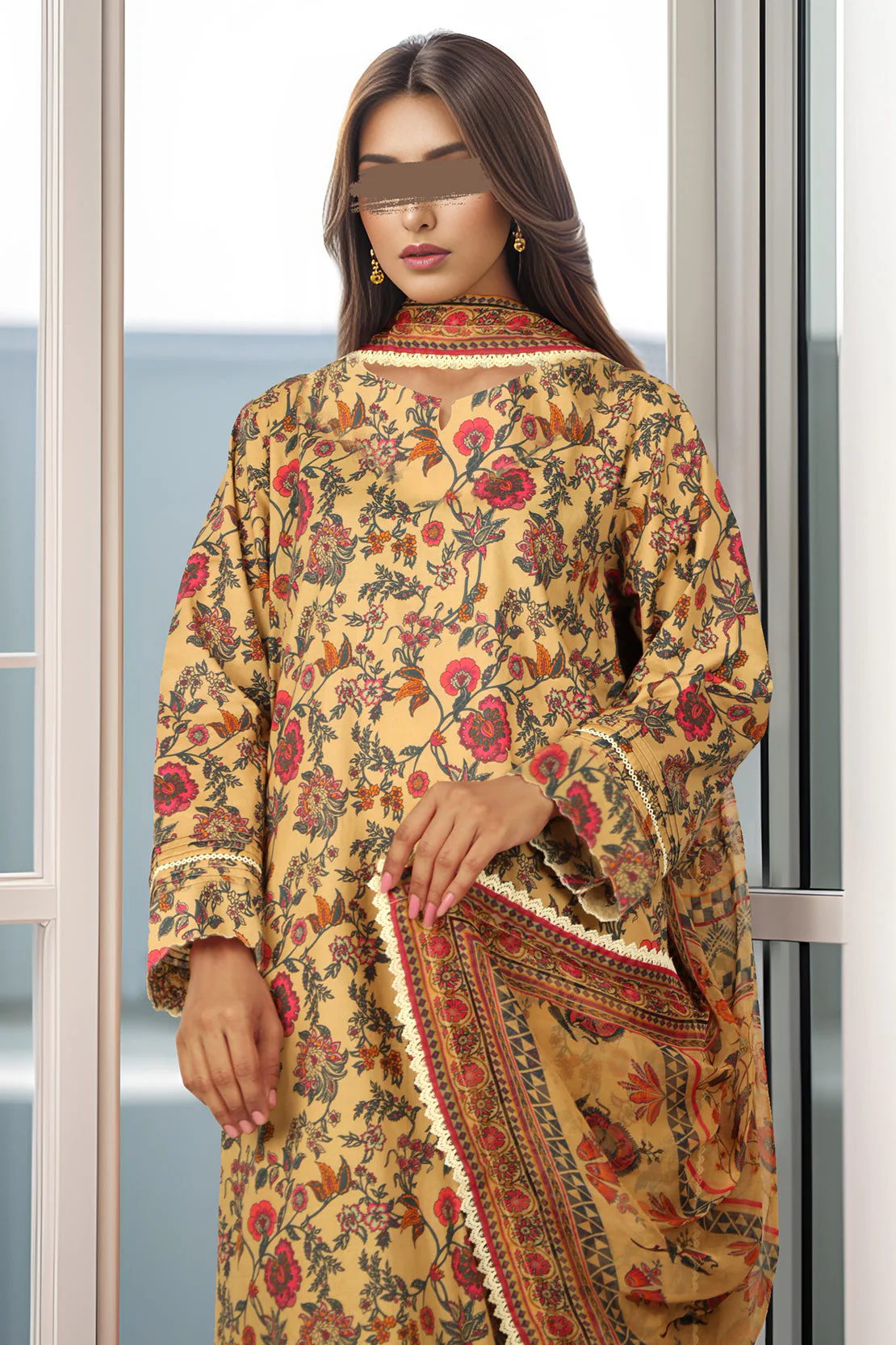 Unstitched Printed Lawn 3 Piece - Image 4