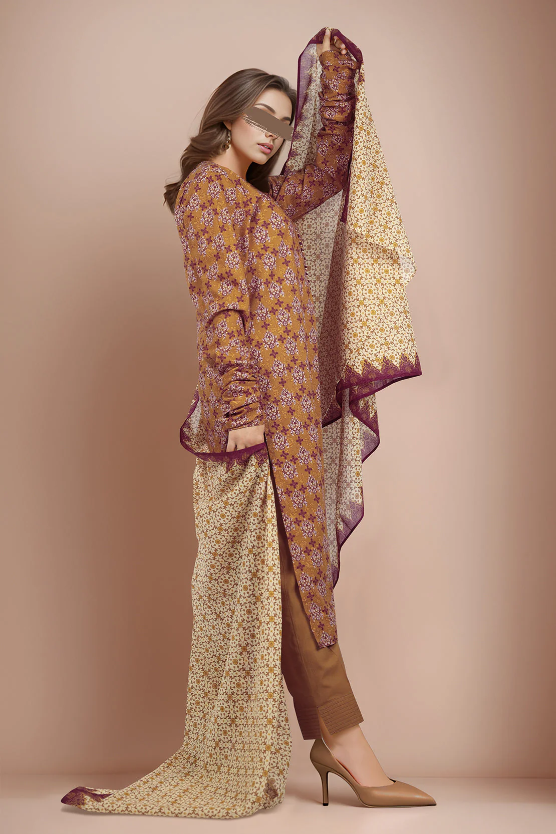 Unstitched Printed Lawn 3 Piece - Image 2