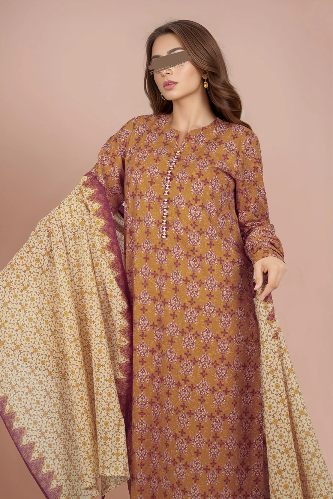 Unstitched Printed Lawn 3 Piece - Image 3