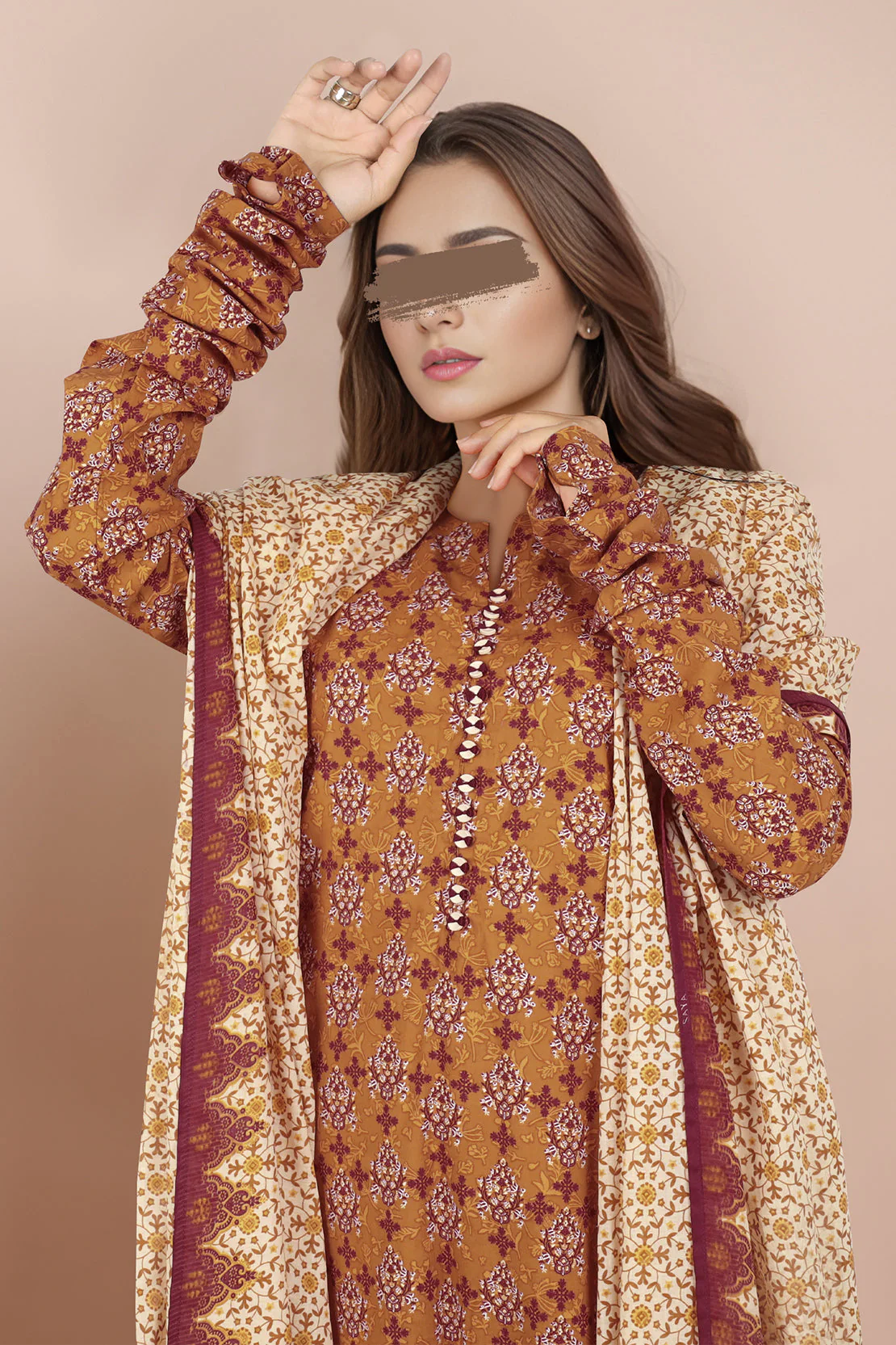 Unstitched Printed Lawn 3 Piece - Image 4