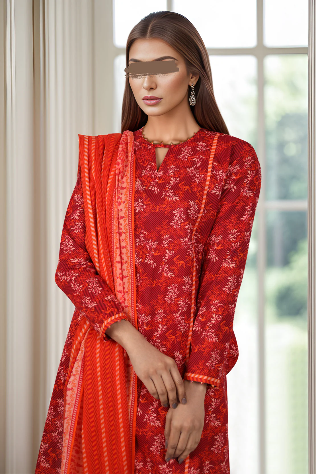Unstitched Printed Lawn 3 Piece - Image 2