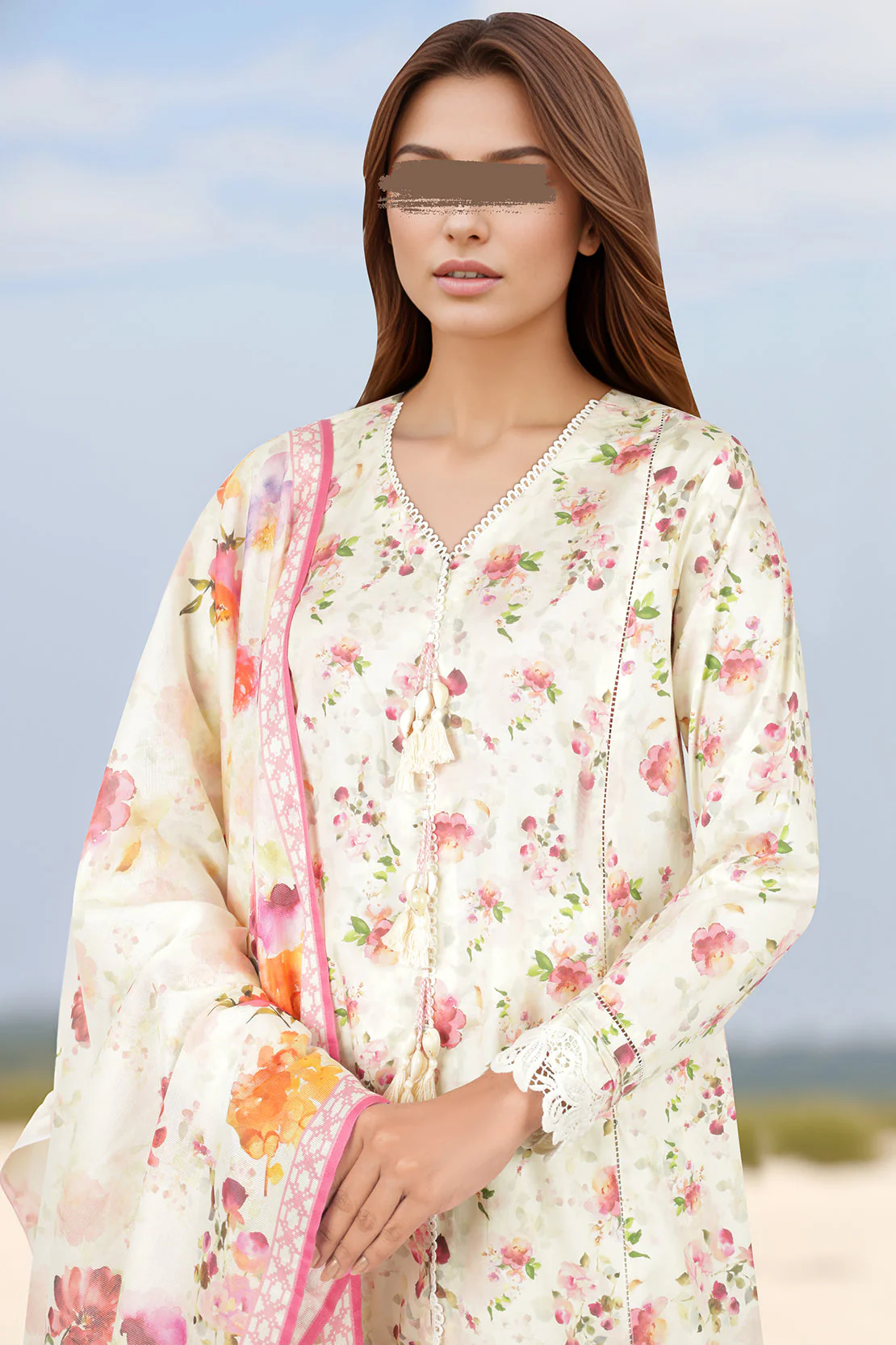 Unstitched Printed Lawn 3 Piece - Image 4