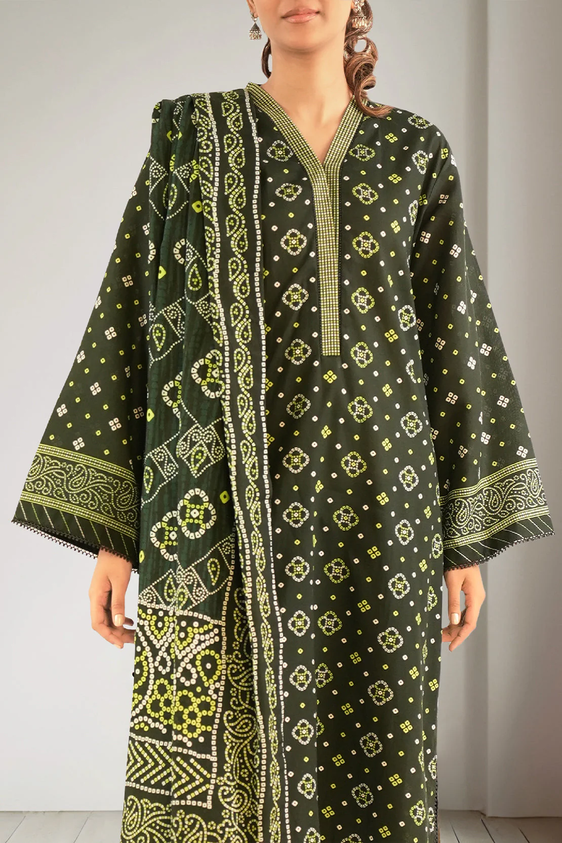 Unstitched Printed Lawn 3 Piece