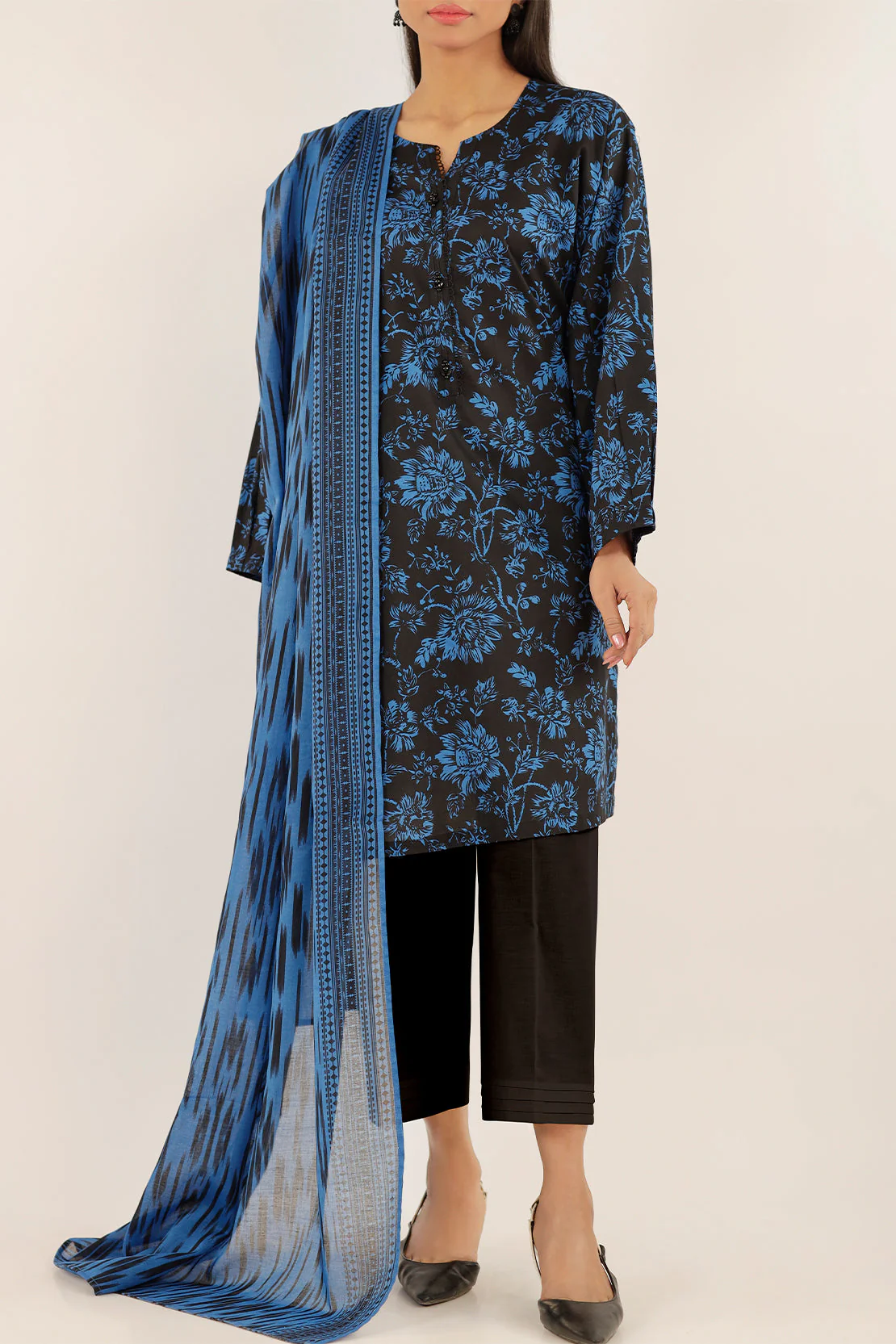 Unstitched Printed Lawn 3 Piece