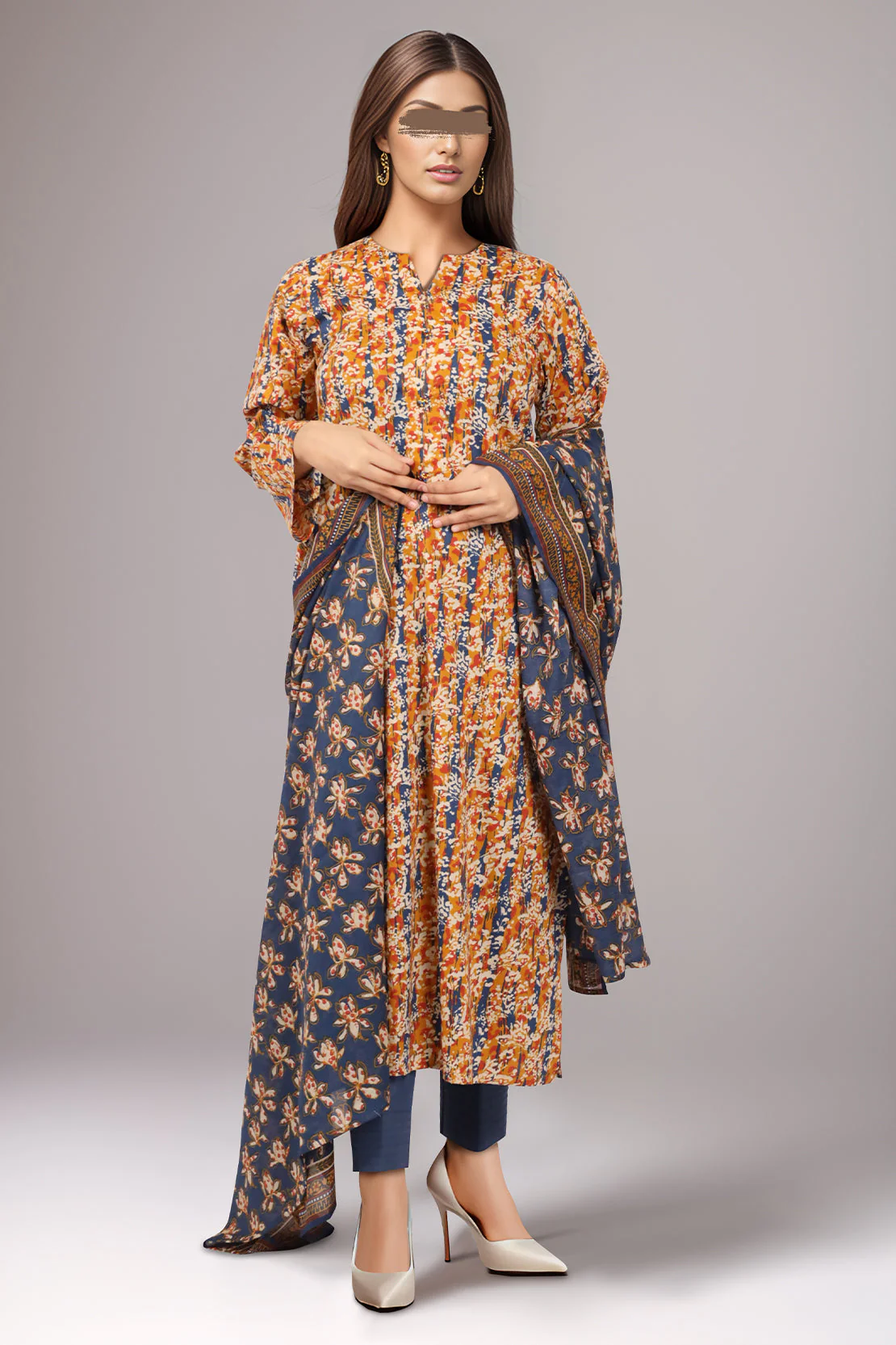 Unstitched Printed Lawn 3 Piece - Image 2
