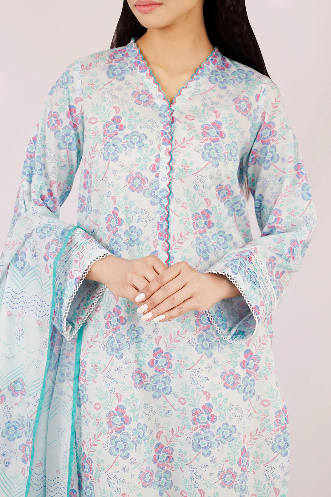Unstitched Printed Lawn 3 Piece - Image 2