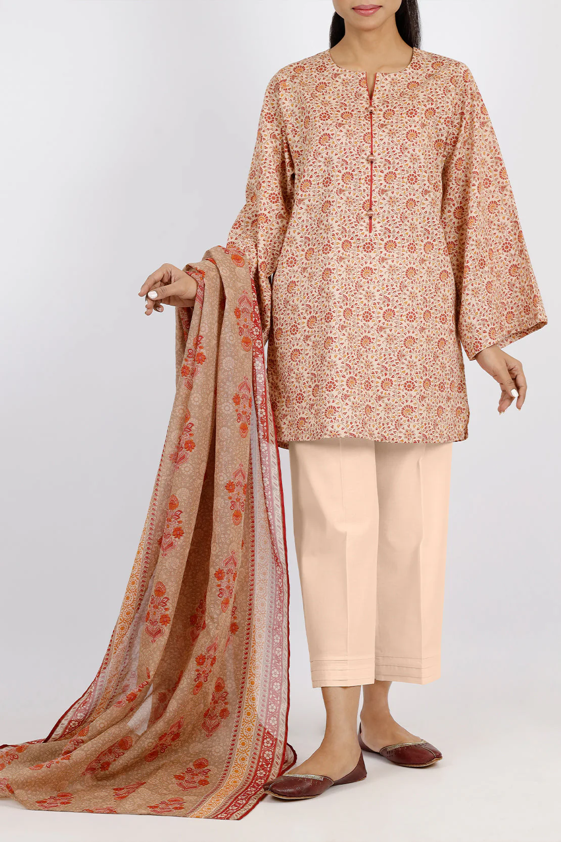 Unstitched Printed Lawn 3 Piece