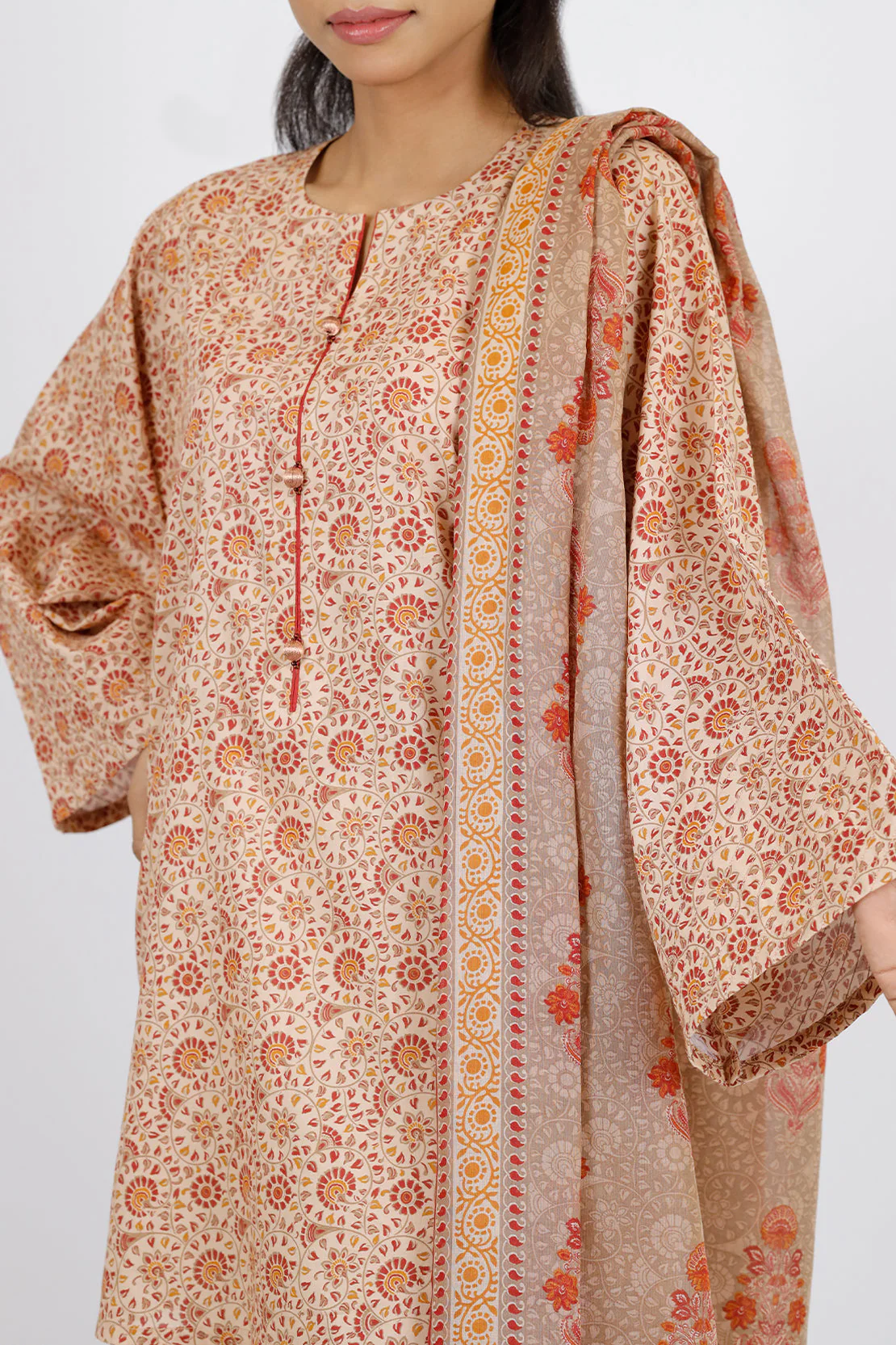 Unstitched Printed Lawn 3 Piece - Image 4