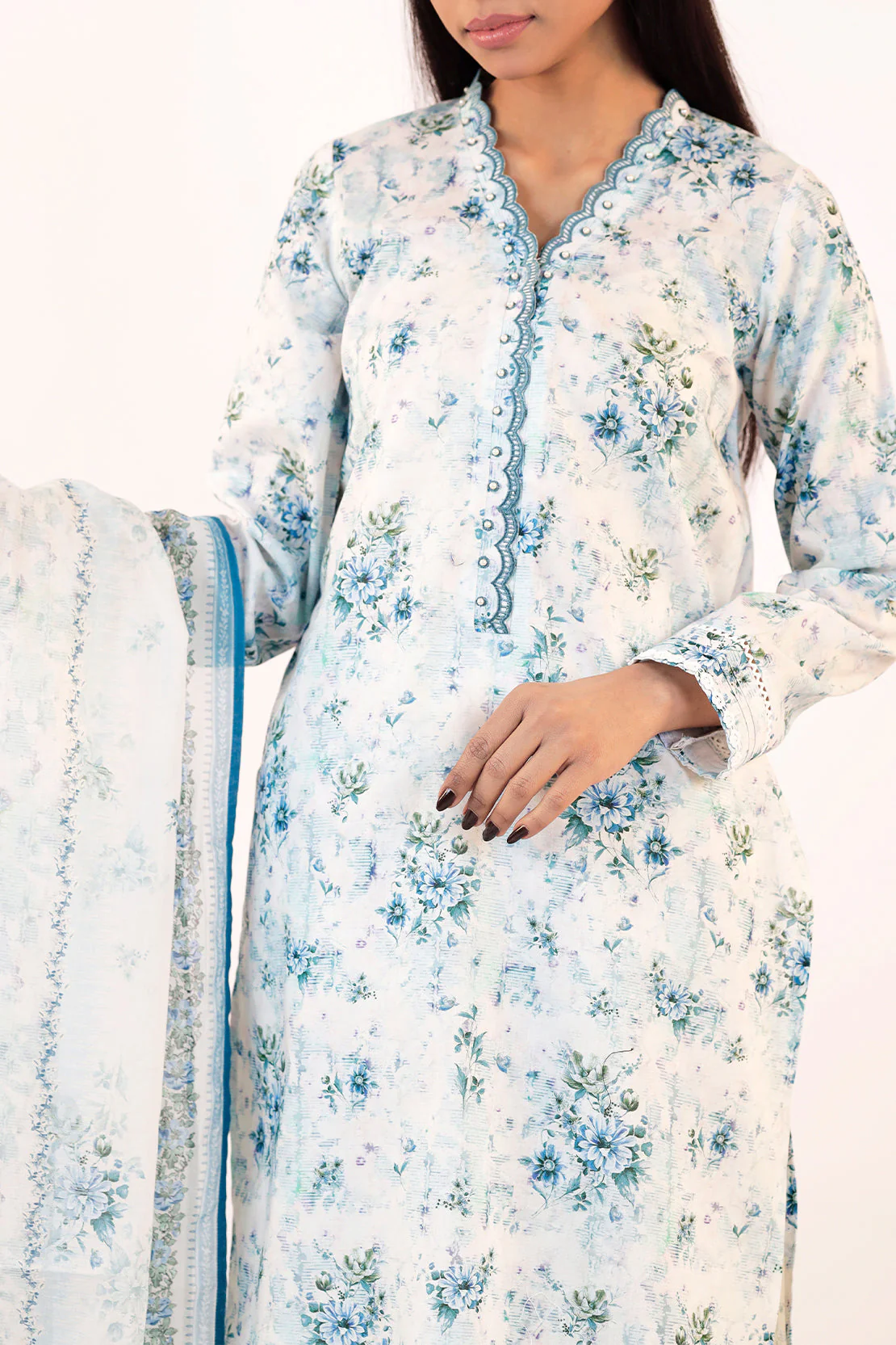 Unstitched Printed Lawn 3 Piece - Image 8