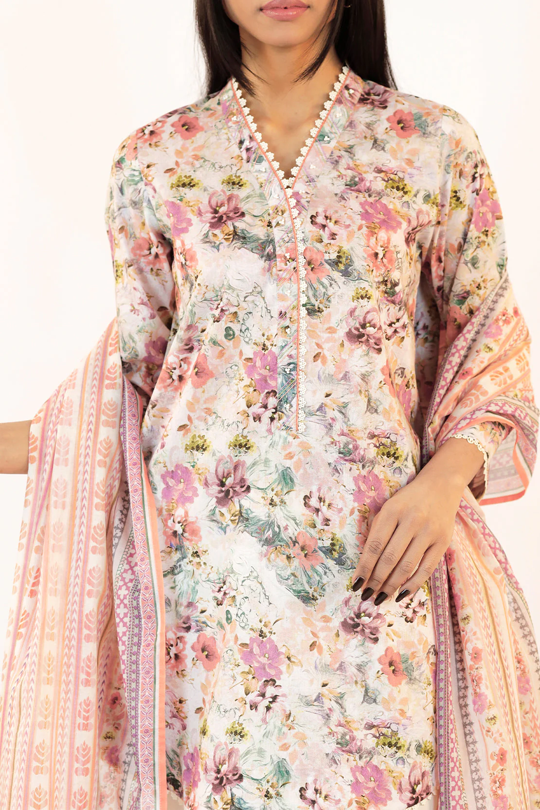 Unstitched Printed Lawn 3 Piece - Image 6