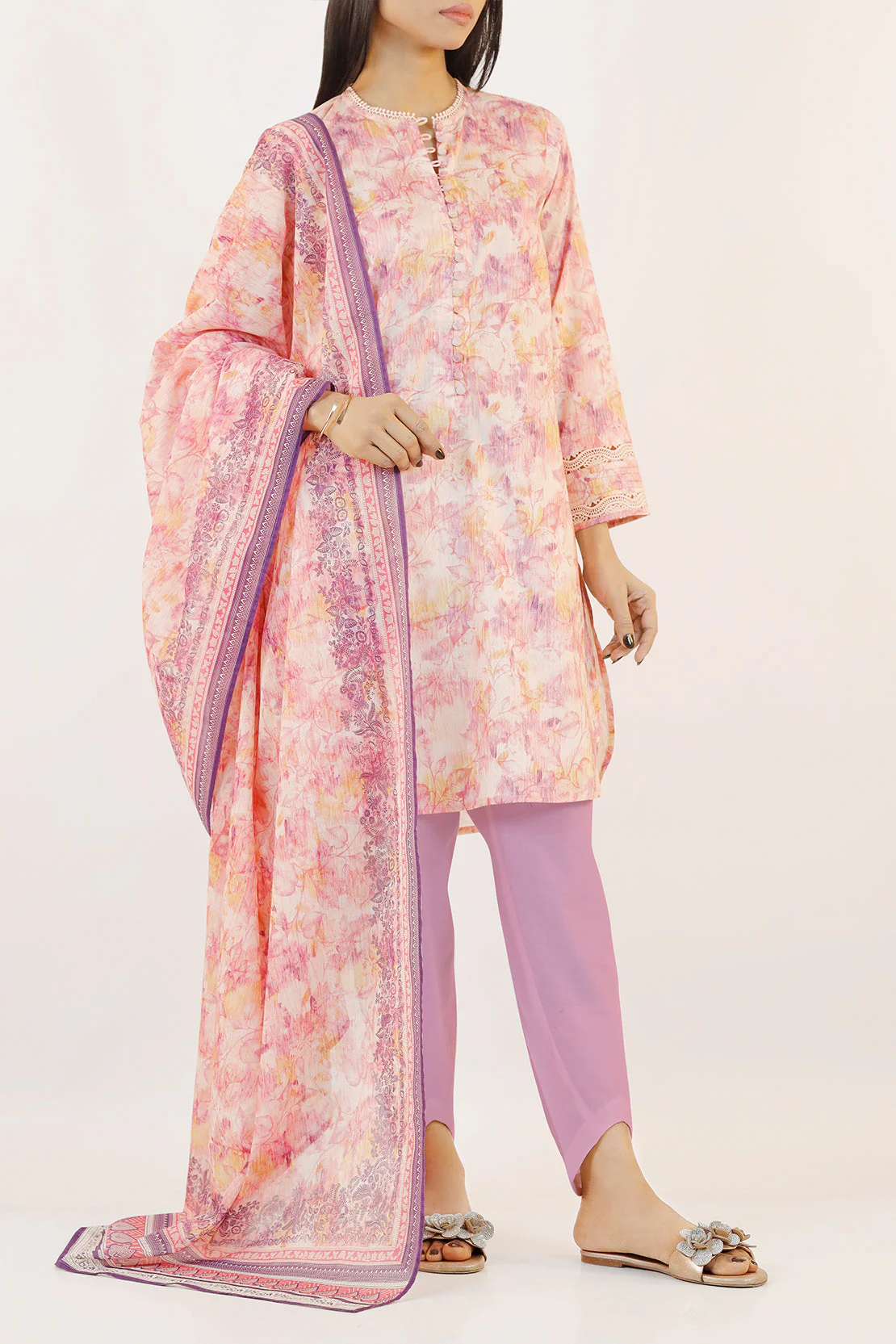 Unstitched Printed Lawn 3 Piece - Image 2