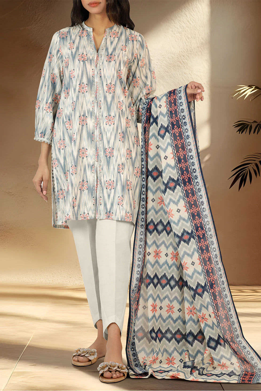 Unstitched Printed Lawn 3 Piece - Image 2