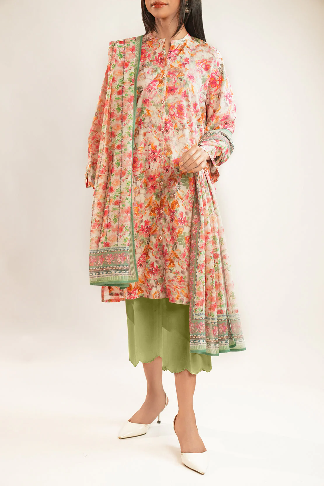 Unstitched Printed Lawn 3 Piece - Image 8