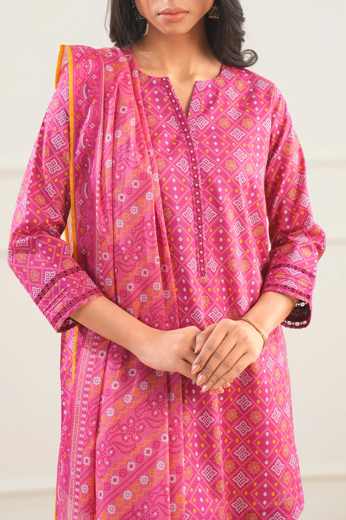 Unstitched Printed Lawn 3 Piece