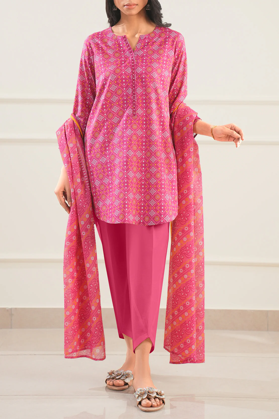Unstitched Printed Lawn 3 Piece - Image 2