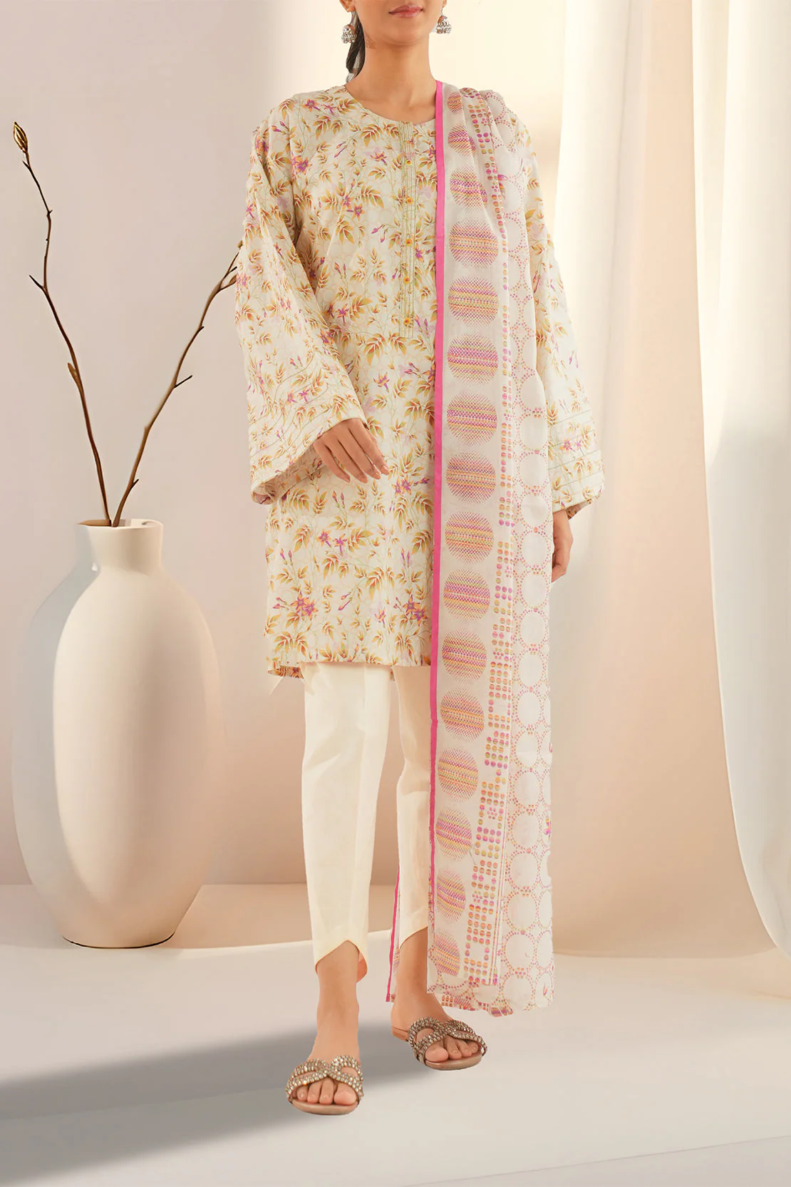 Unstitched Printed Lawn 3 Piece - Image 2