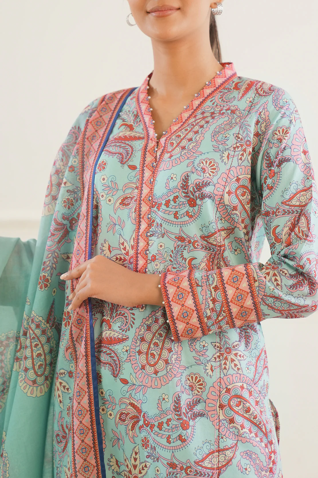 Unstitched Printed Lawn 3 Piece - Image 6