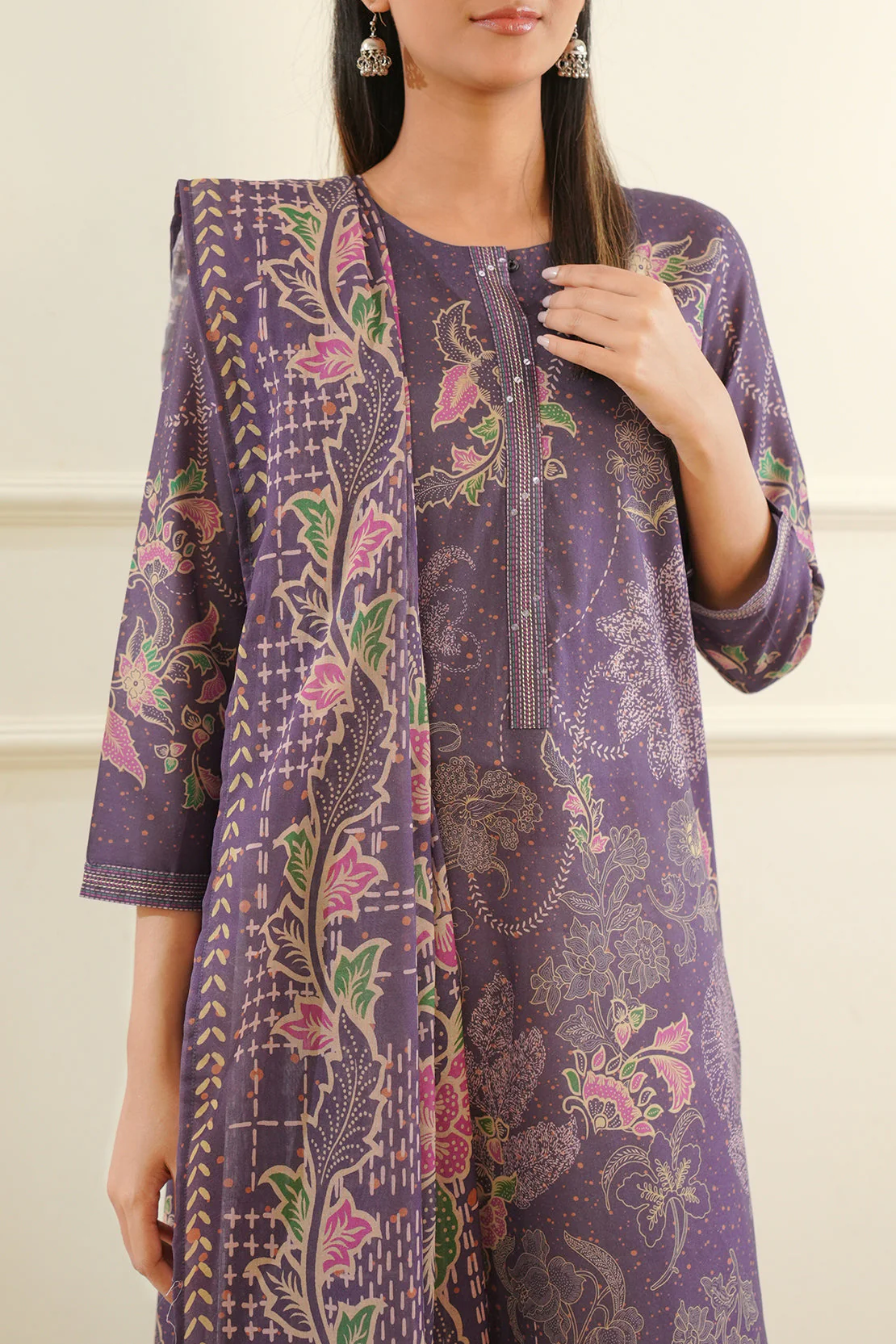 Unstitched Printed Lawn 3 Piece