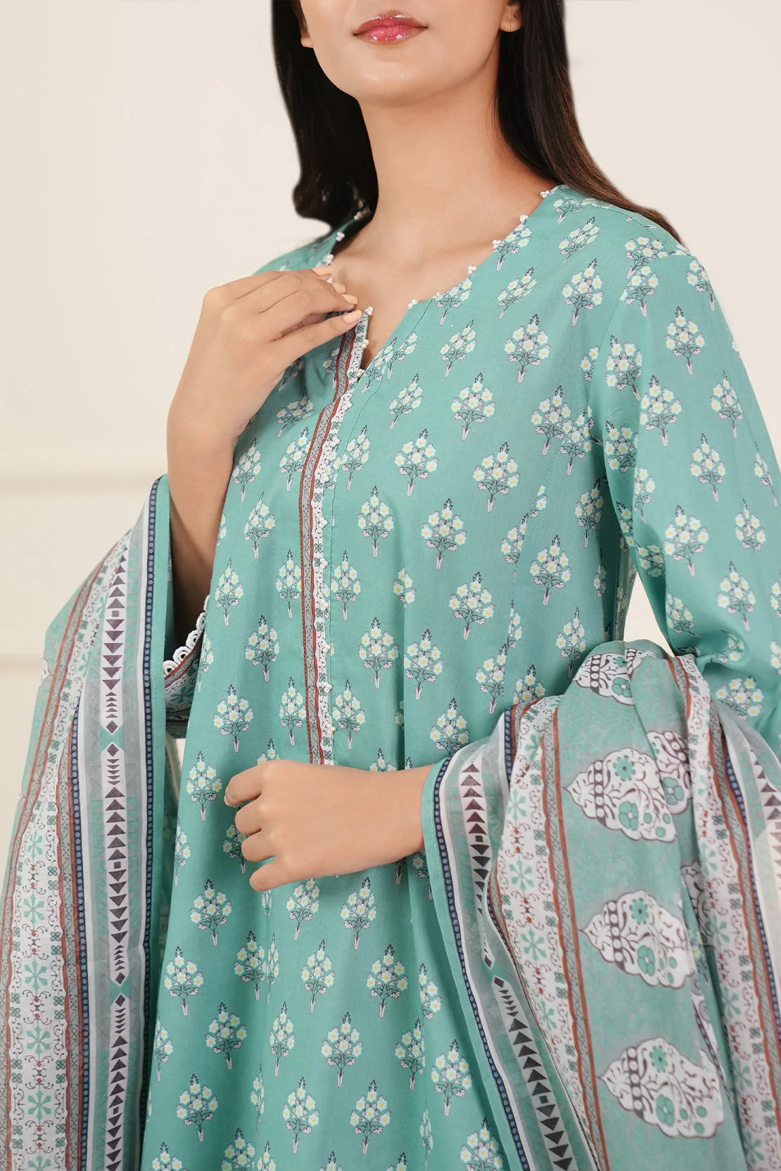 Unstitched Printed Lawn 3 Piece - Image 8
