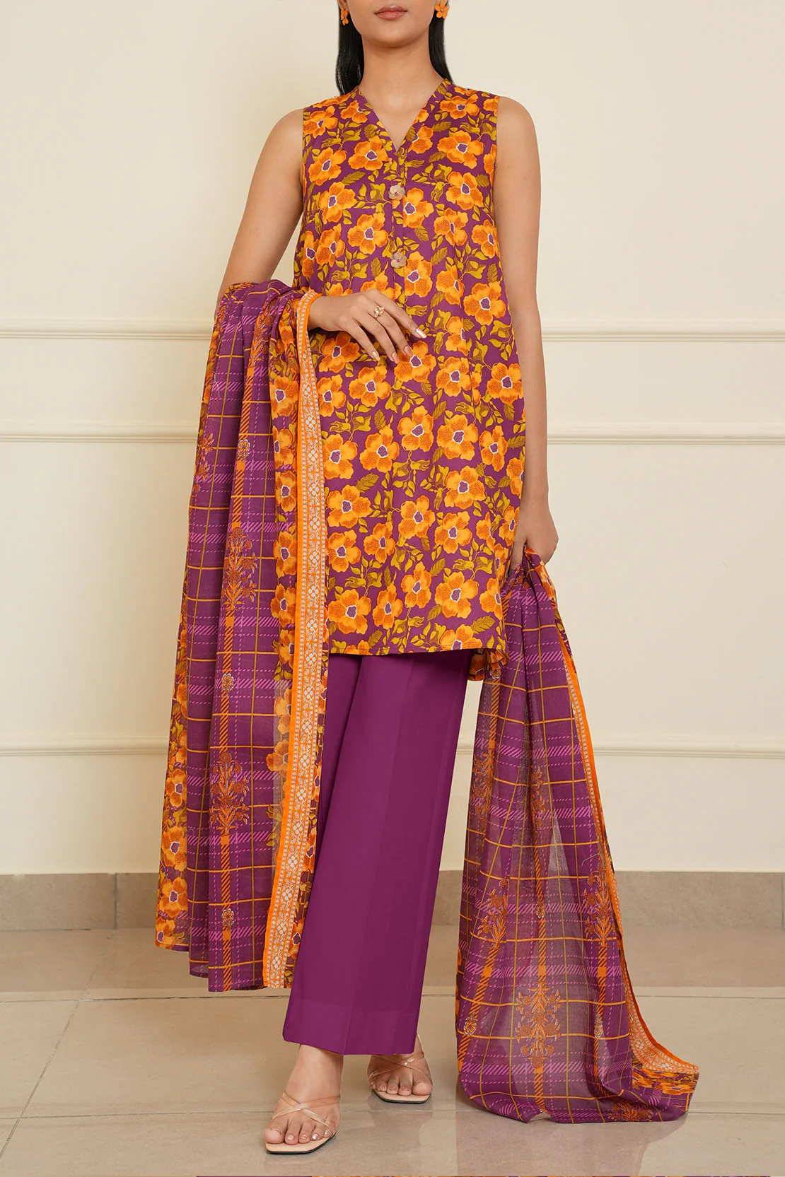 Unstitched Printed Lawn 3 Piece - Image 5