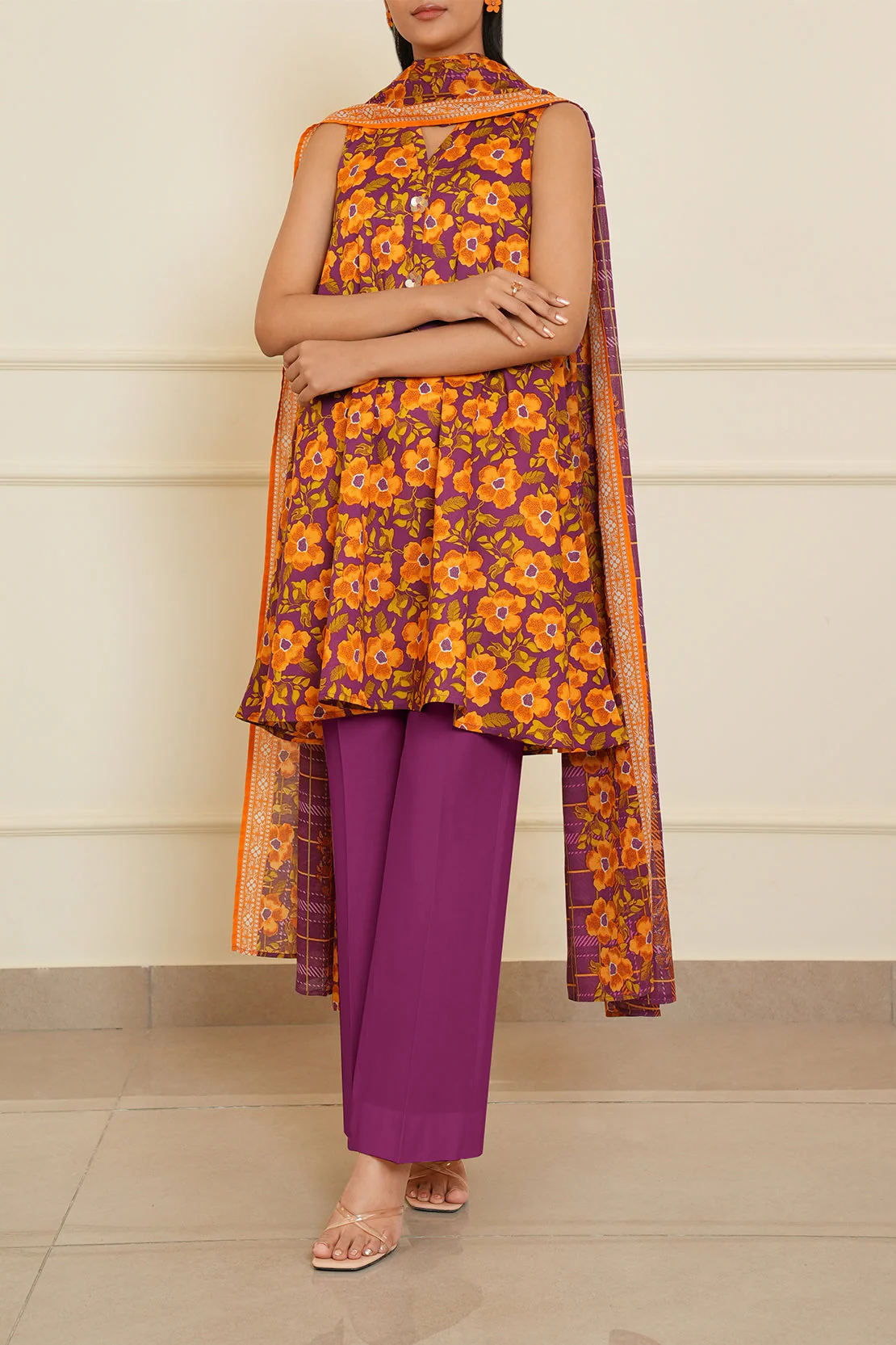 Unstitched Printed Lawn 3 Piece - Image 7