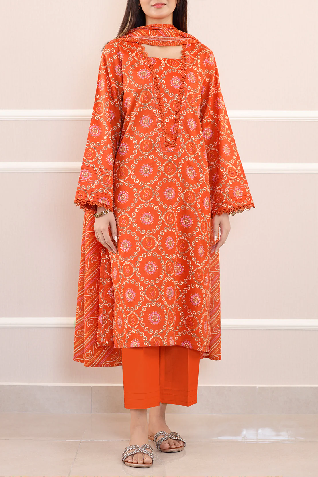 Unstitched Printed Lawn 3 Piece - Image 3